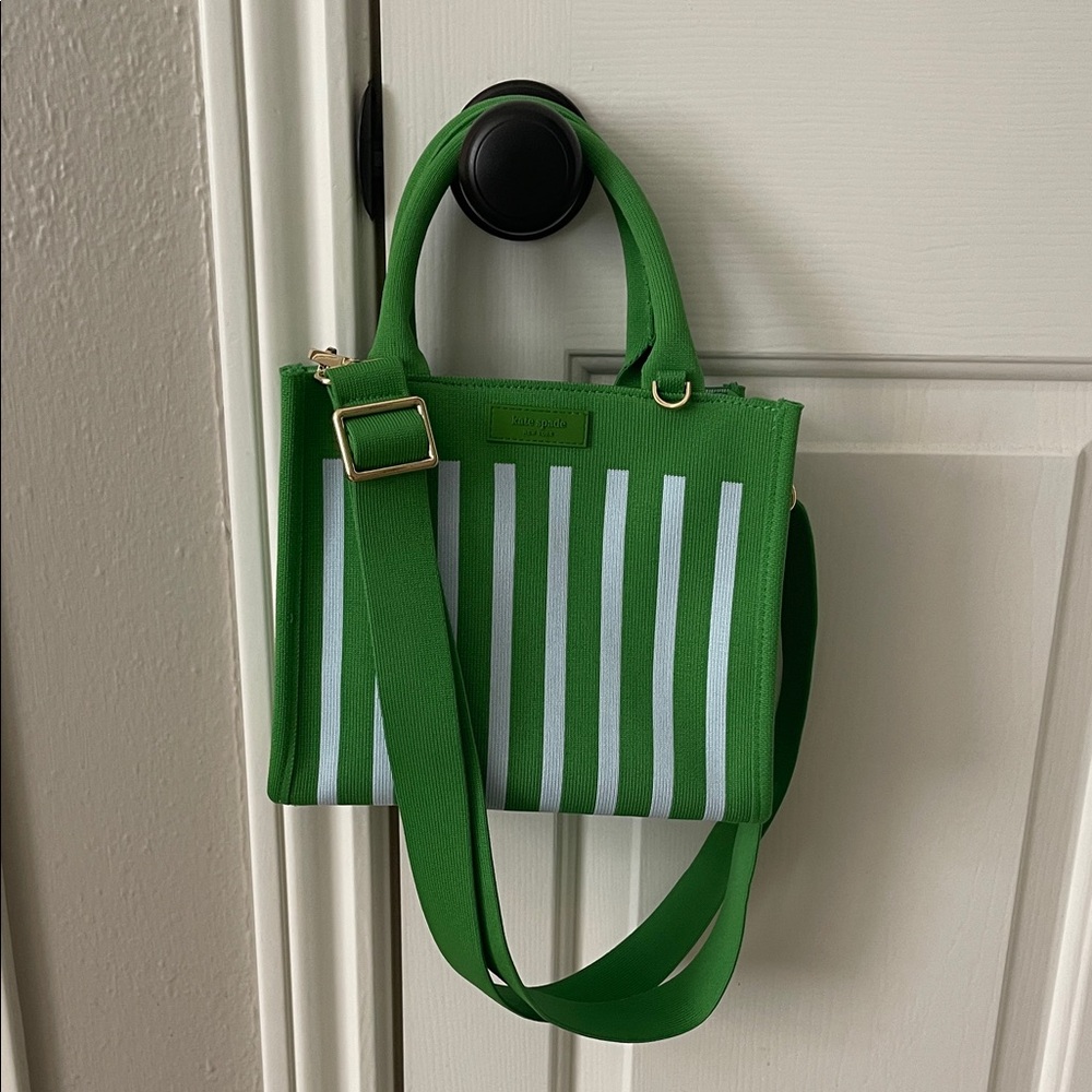 Stripe knit crossbody bag - kate spade new york x Target, green/blue